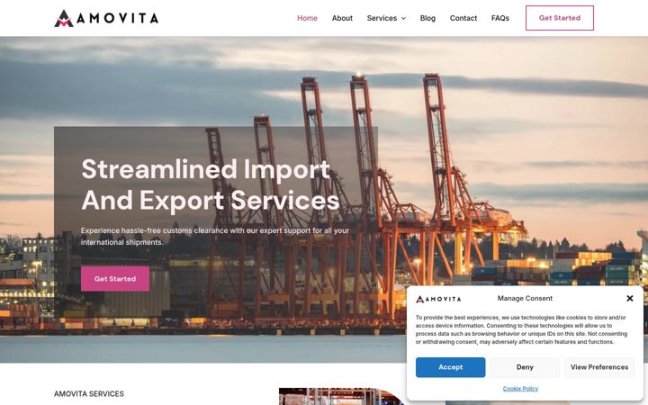 Screenshot of amovita.co.uk
