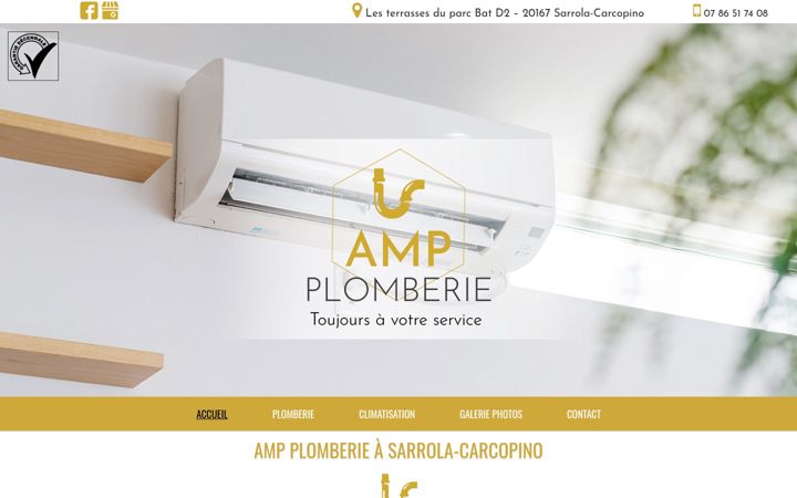 Screenshot of amp-plomberie2a.fr