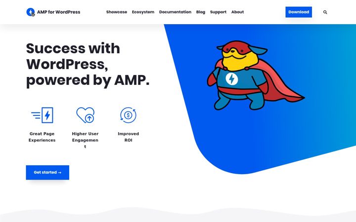 Ekrānuzņēmums no amp-wp.org