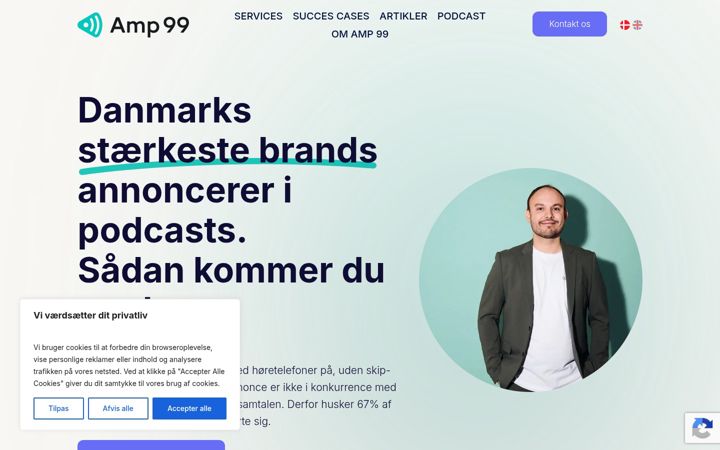Screenshot stránky amp99.dk