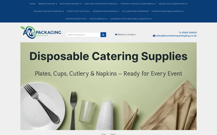 Screenshot of ampackaging.co.uk