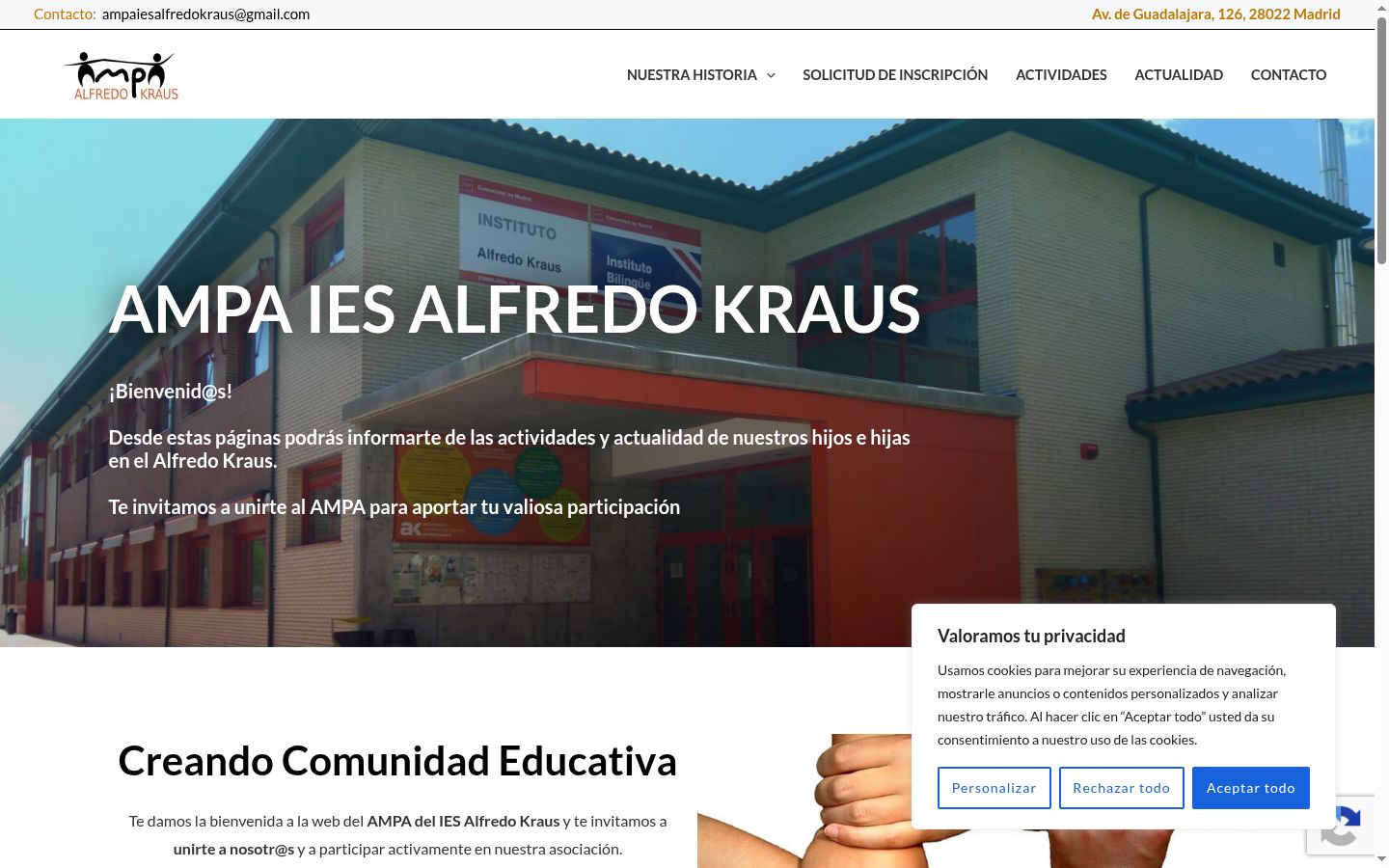 Screenshot des Einwilligungsbanners vor jeglicher Interaktion