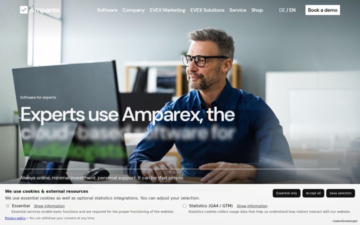 Screenshot of amparex.com