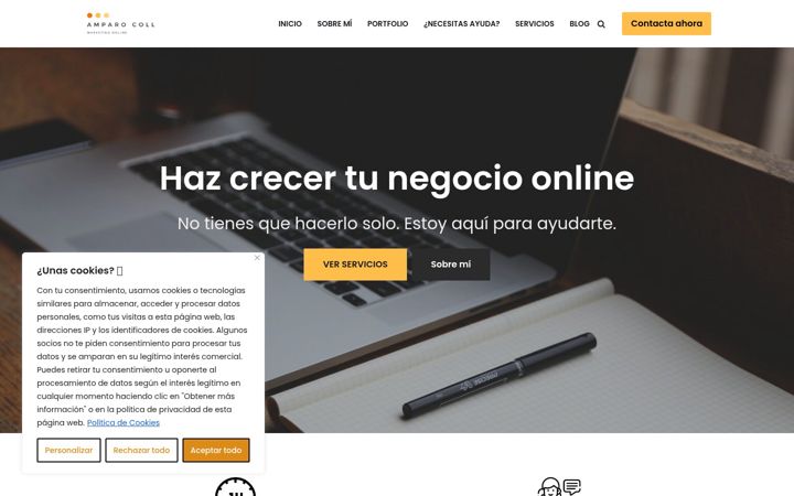 Screenshot of amparocoll.es