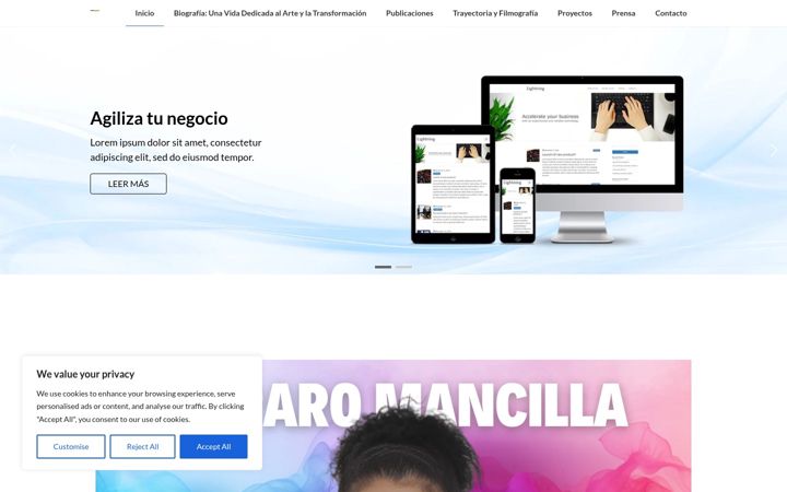 Screenshot of amparomancilla.com