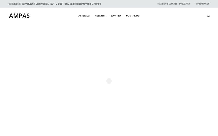 Screenshot stránky ampas.lt