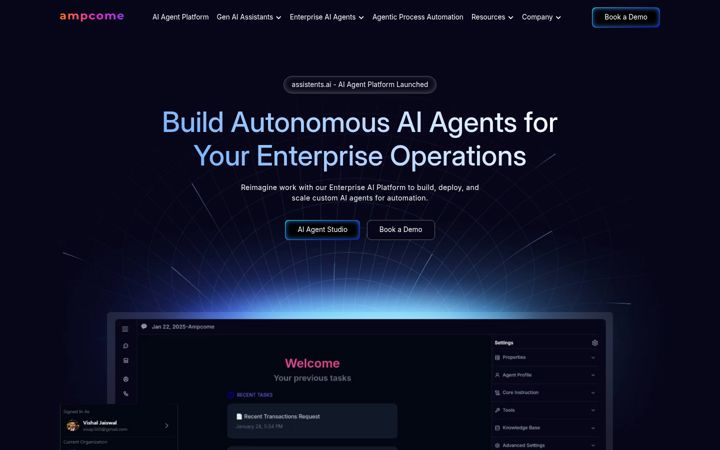 Screenshot of ampcome.com