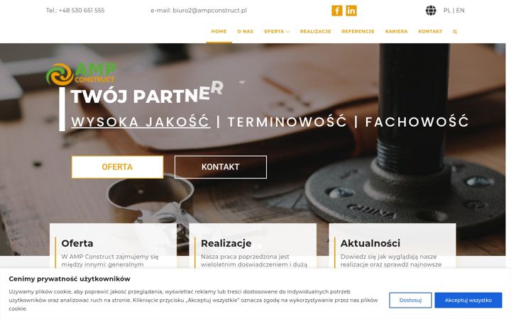 Screenshot of ampconstruct.pl