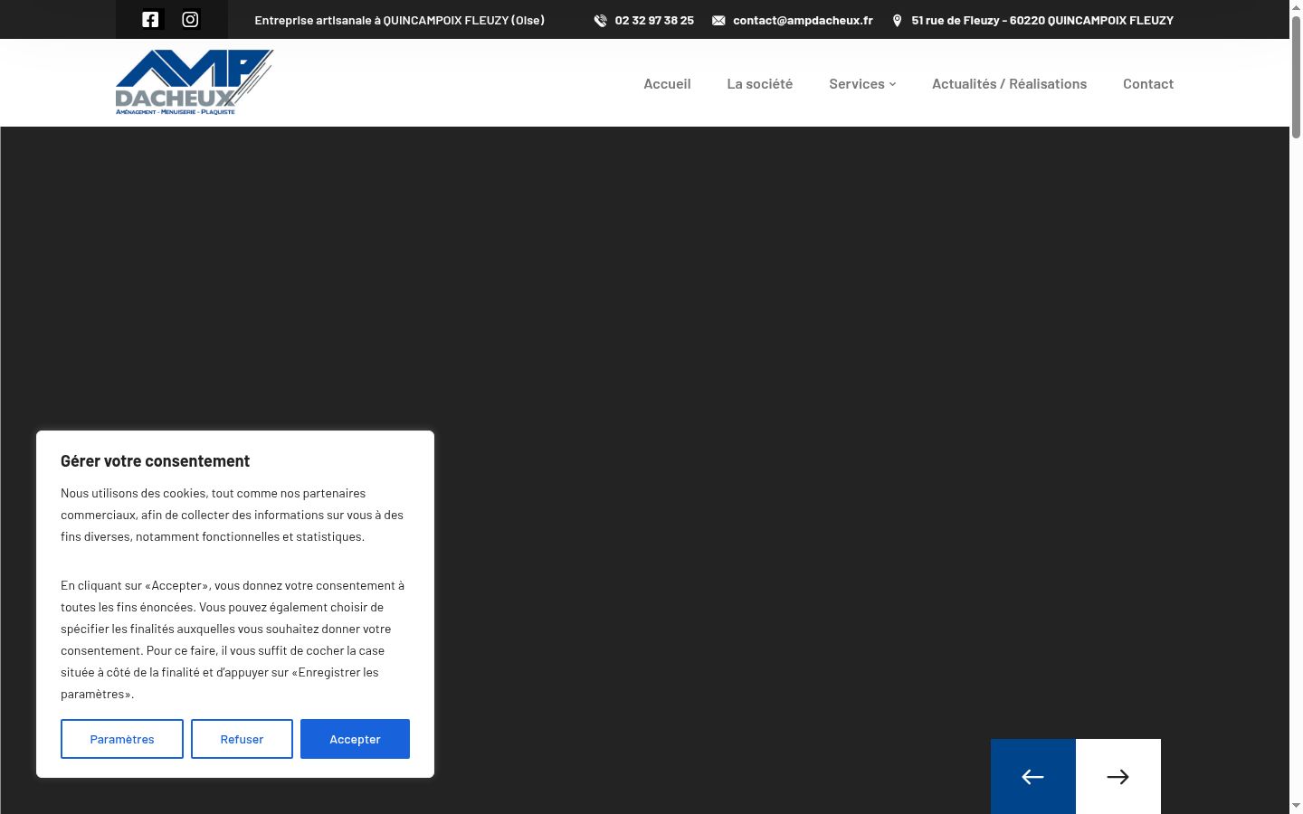 Snímek obrazovky baneru souhlasu zobrazeného před jakoukoli interakcí
