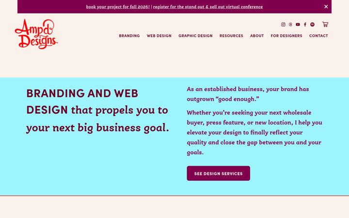 Screenshot of ampddesigns.com