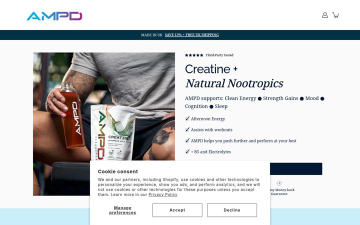 Screenshot of ampdlifestyle.com