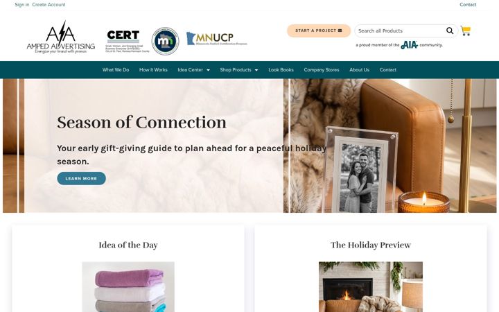 Screenshot of ampedadv.com