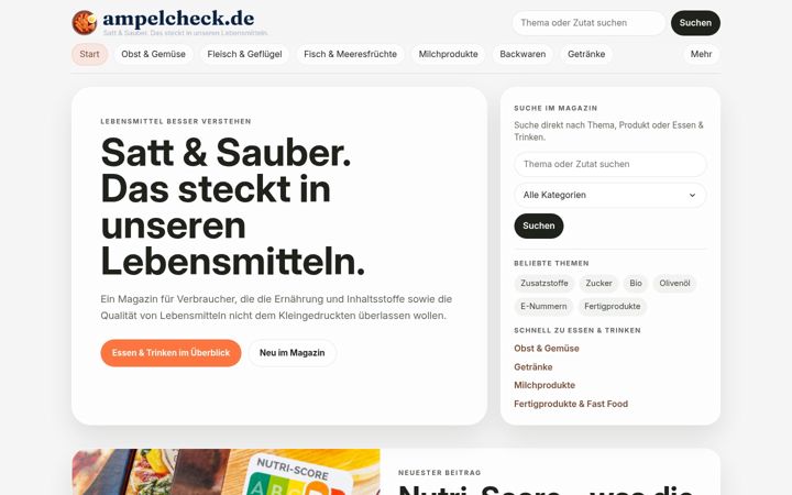 Screenshot of ampelcheck.de