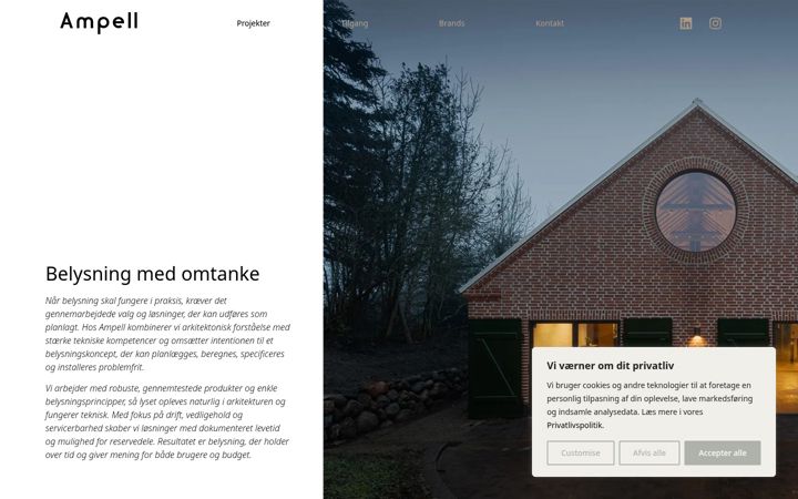 Screenshot stránky ampell.dk