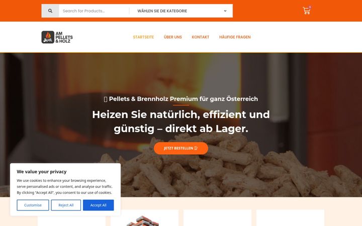 Screenshot of ampelletsholz.at