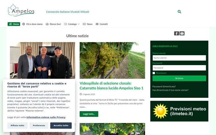 Screenshot of ampelositalia.it