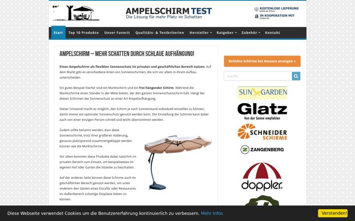 Screenshot of ampelschirm-test.com