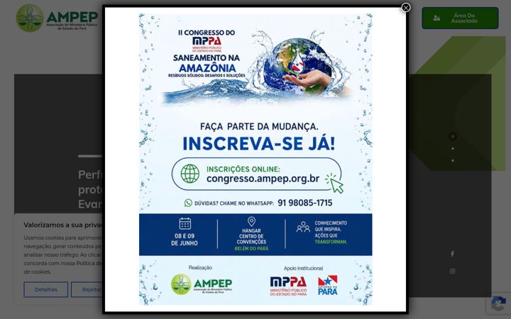 Screenshot of ampep.org.br