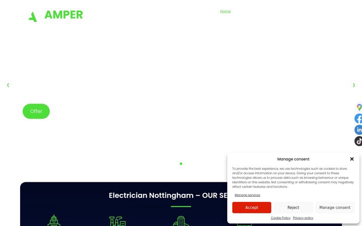 Screenshot of amper-uk.co.uk