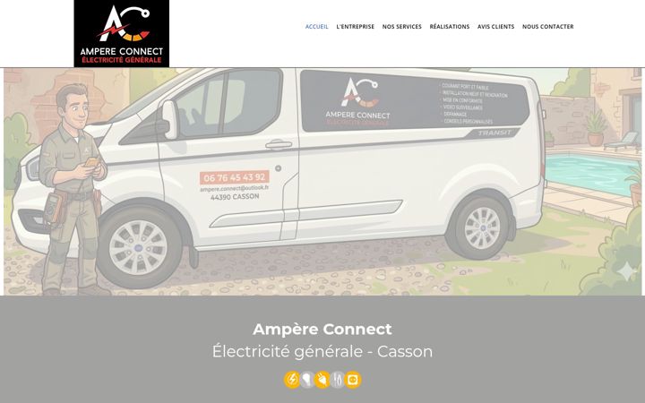 Screenshot of ampere-connect.fr