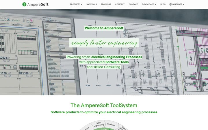 Screenshot of amperesoft.net