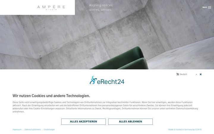 Screenshot of amperestudio.de