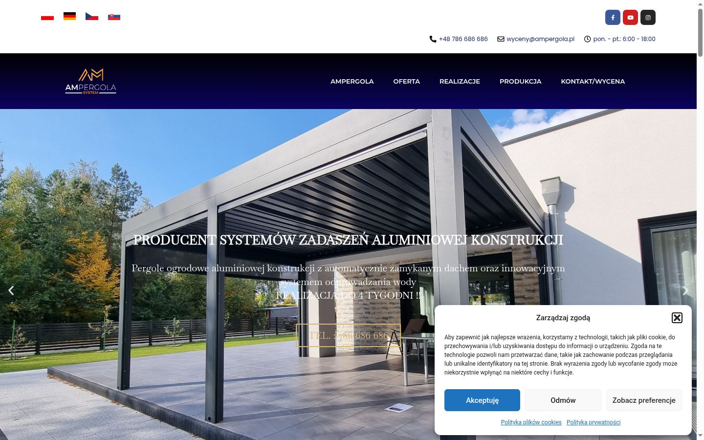 Screenshot del banner di consenso mostrato prima di qualsiasi interazione