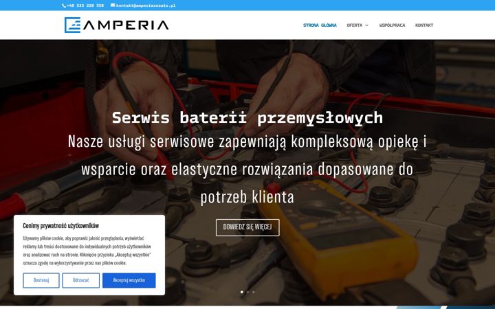 Snímek obrazovky amperiaserwis.pl