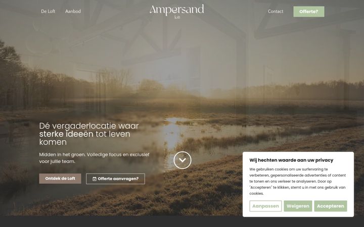 Screenshot of ampersandloft.nl