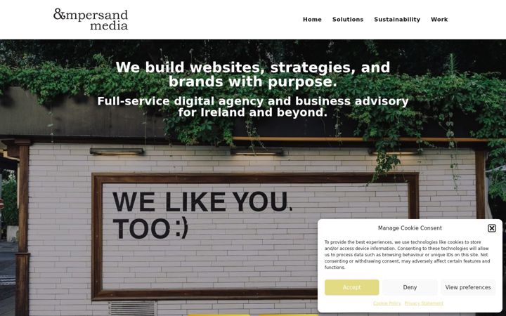 Screenshot of ampersandmedia.ie