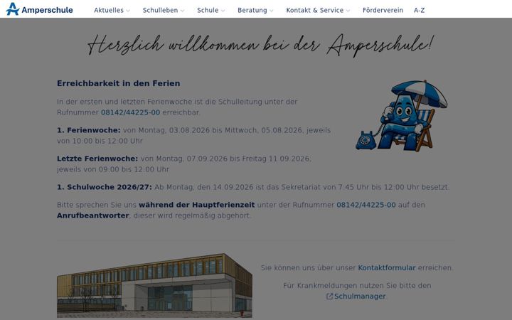 Screenshot van amperschule.de