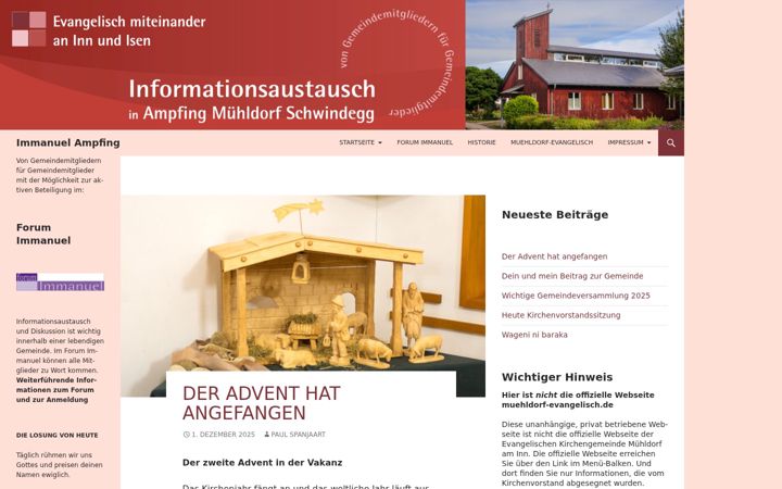 Screenshot of ampfing-evangelisch.de