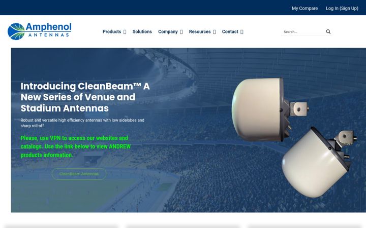 Screenshot of amphenol-antennas.ru