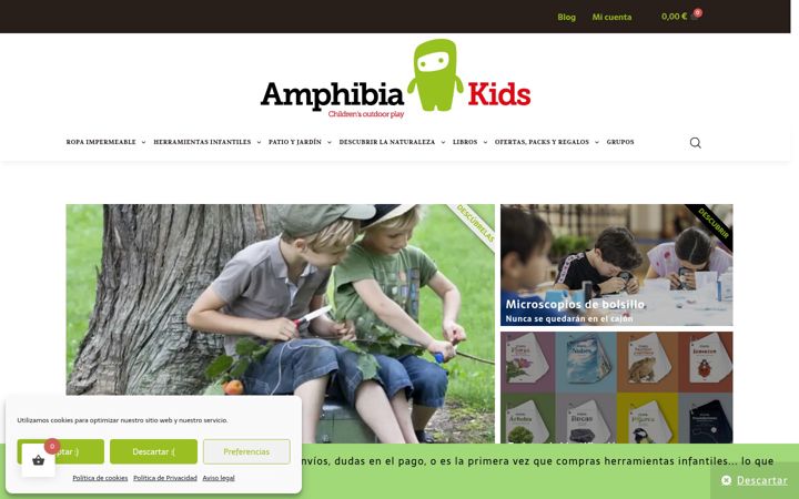 Екранна снимка на amphibiakids.es