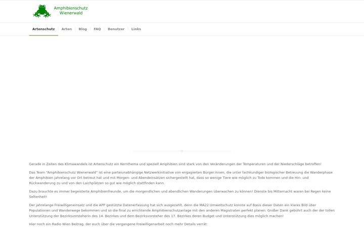 Screenshot of amphibien-wienerwald.org