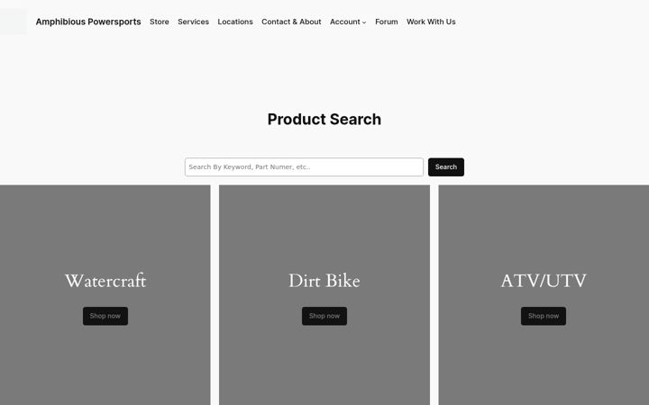 Screenshot of amphibiouspowersports.com