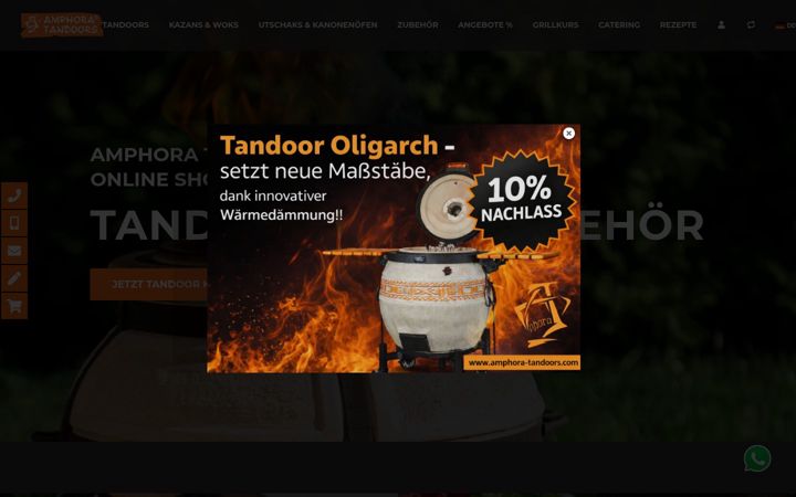 Screenshot of amphora-tandoors.com