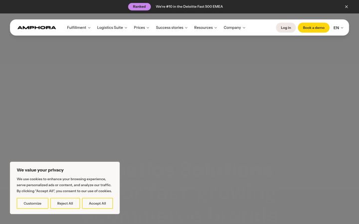 Screenshot of amphoralogistics.com