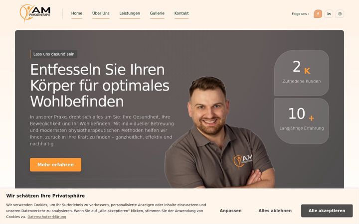 Screenshot of amphysiotherapie.de