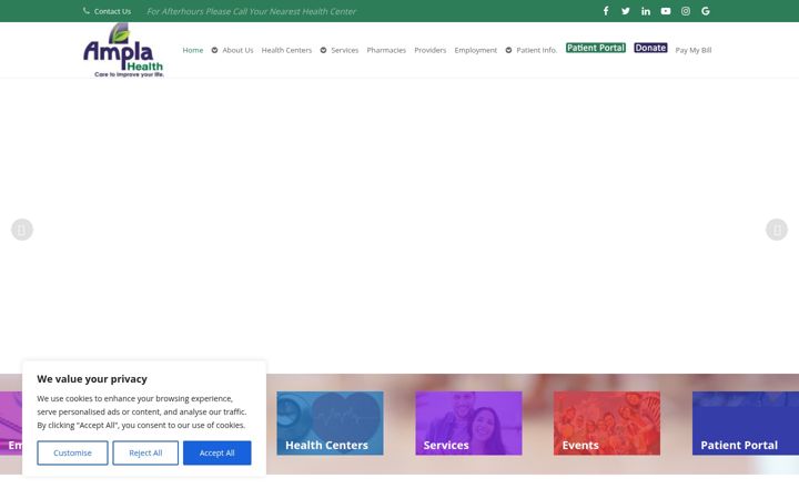 Screenshot of amplahealth.org