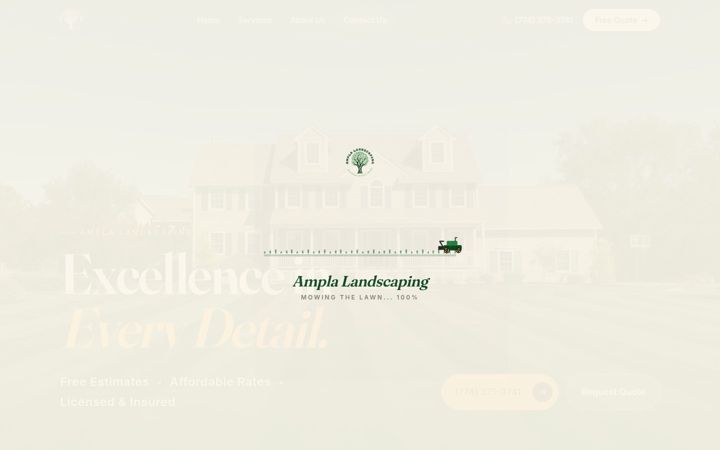 Screenshot of amplalandscaping.com