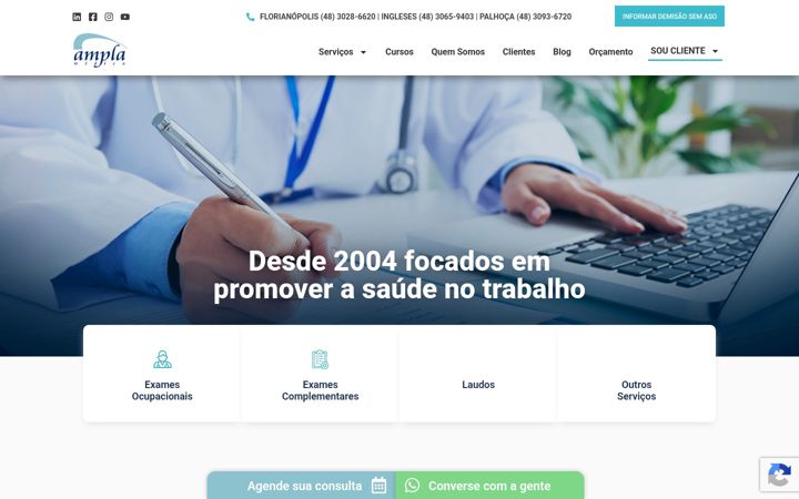 Screenshot of amplamedica.com.br
