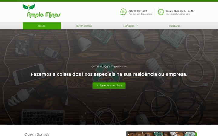 Screenshot of amplaminas.com.br