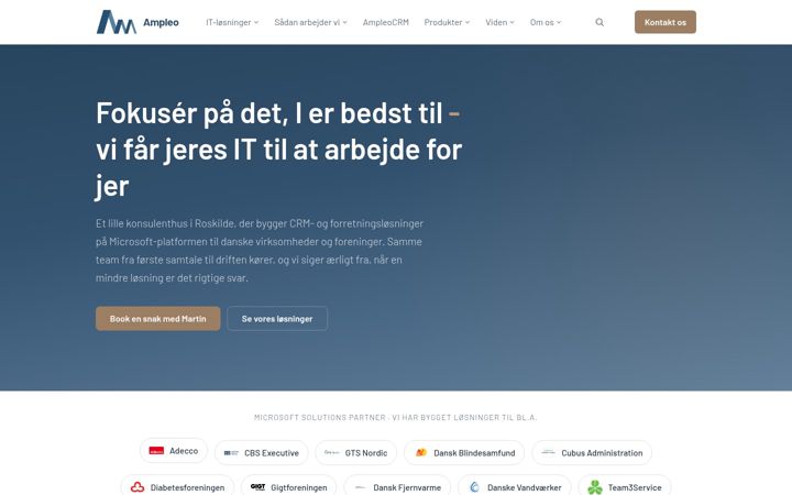 Screenshot of ampleo.dk