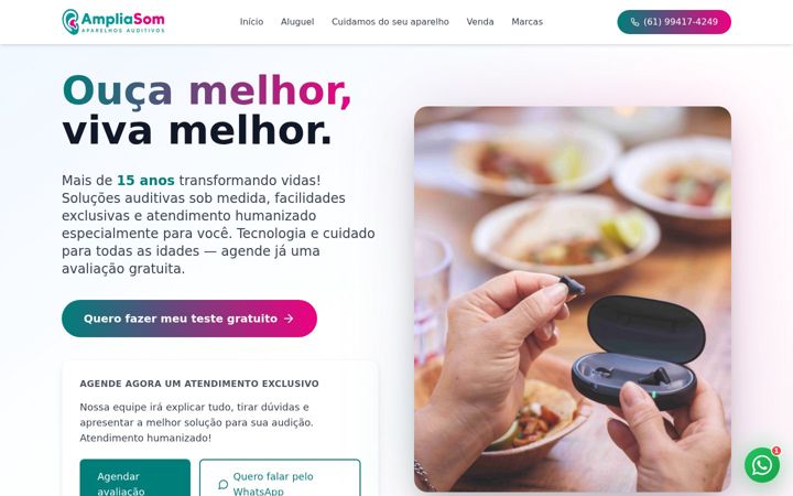 Screenshot of ampliasom.com.br