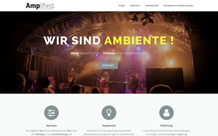 Screenshot of amplified.events