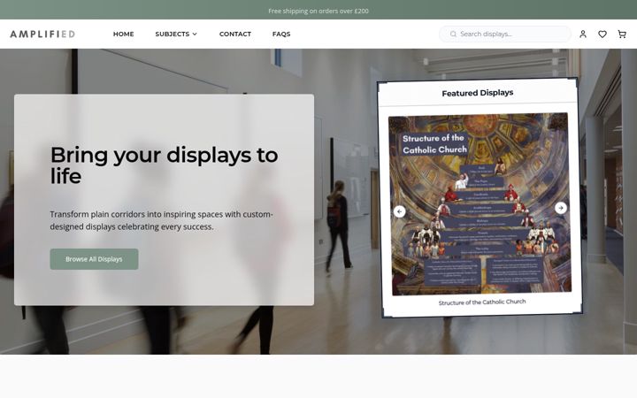 Screenshot of amplifieddisplays.co.uk