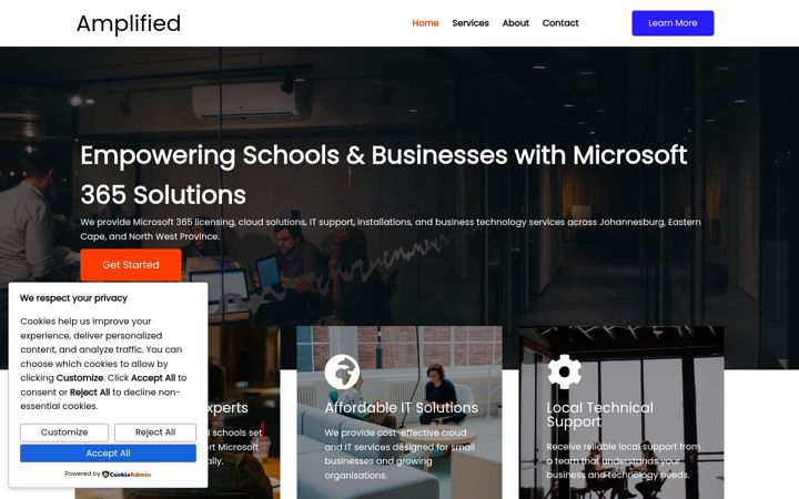 Екранна снимка на amplifieddp.co.za