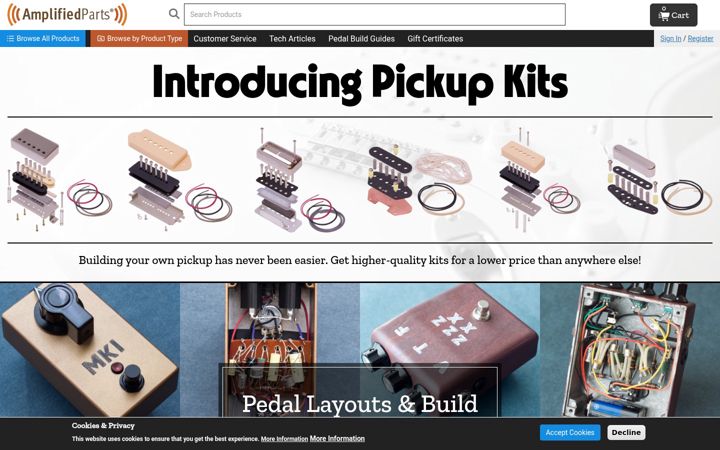 Screenshot of amplifiedparts.com