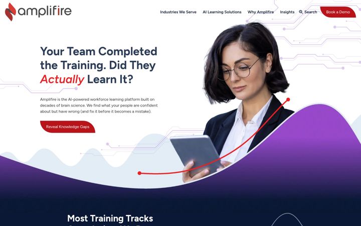 Screenshot of amplifire.com